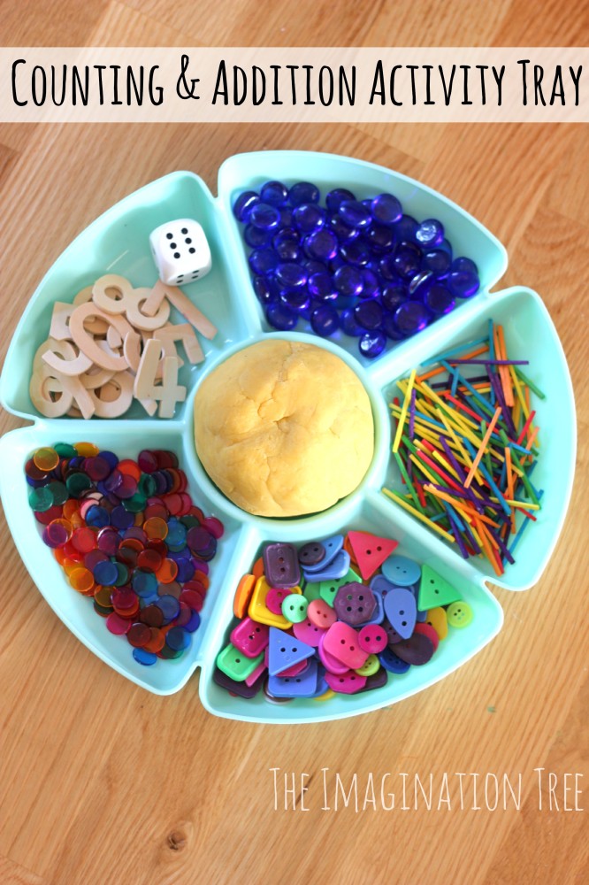 Counting and Addition Activity Tray Math Game