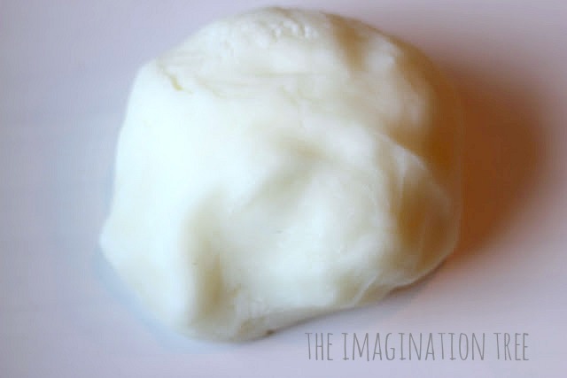 DIY white snow play dough