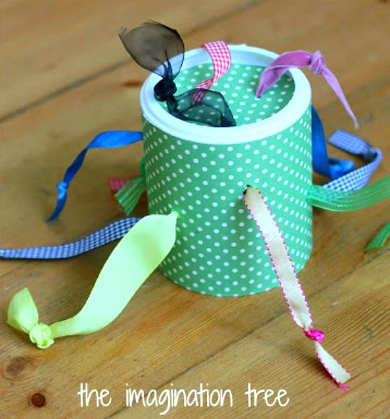 DIY tugging toy for babies and toddlers