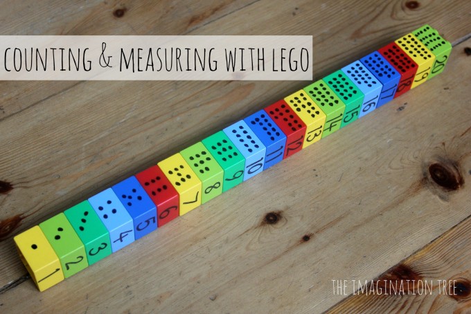 Counting and measuring with lego: preschool maths game!