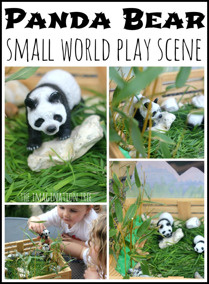 Panda Bear small world play scene for kids