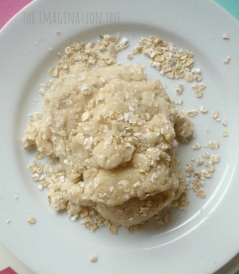 Porridge oats play dough recipe