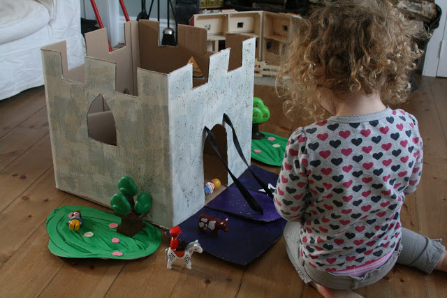 Cardboard box castle