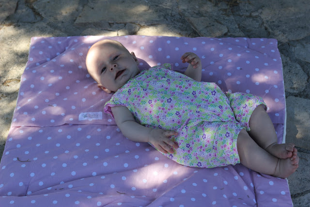 Baby outdoor sensory play