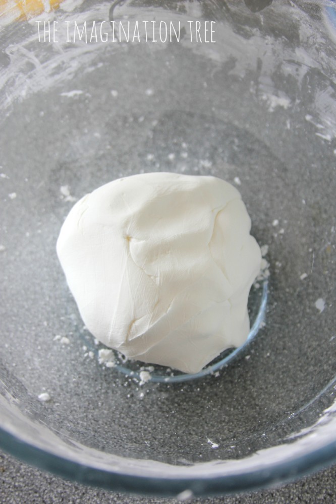 How to make creamy coconut play dough with two simple ingredients