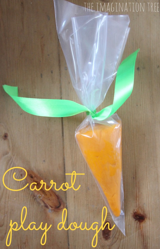 Carrot play dough alternative easter gifts for kids