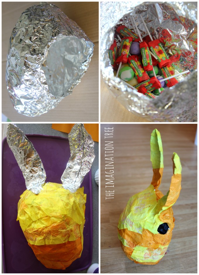 How to make a foil and tissue paper piñata