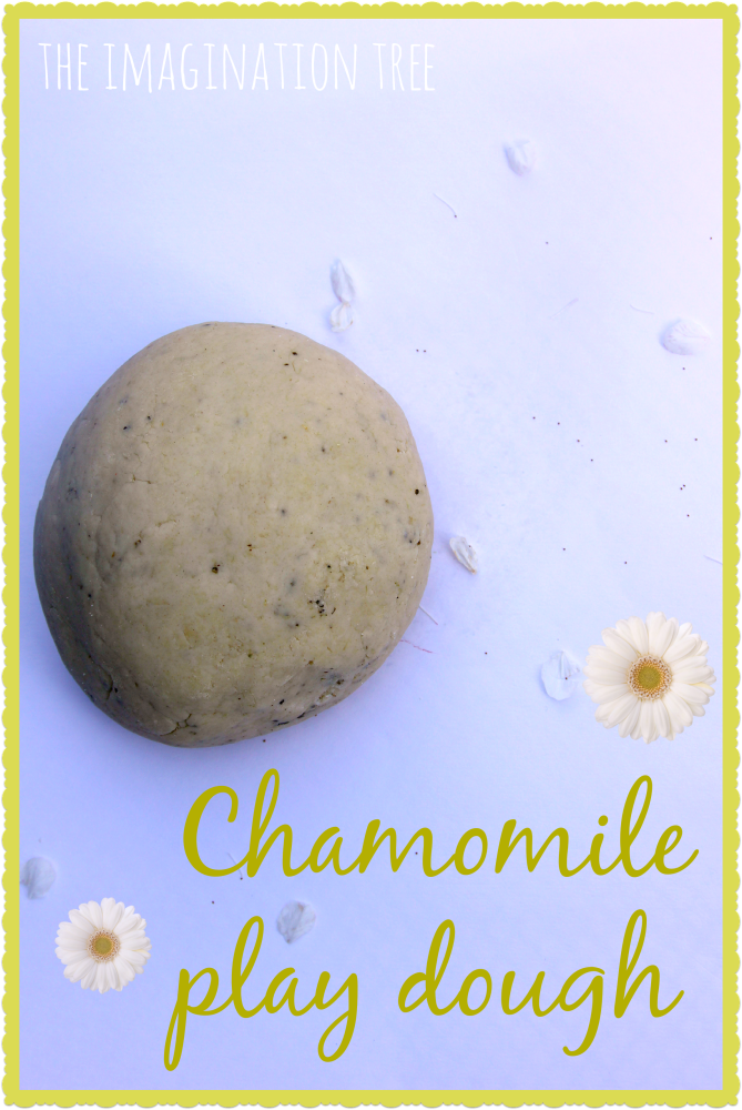 Calming chamomile play dough recipe