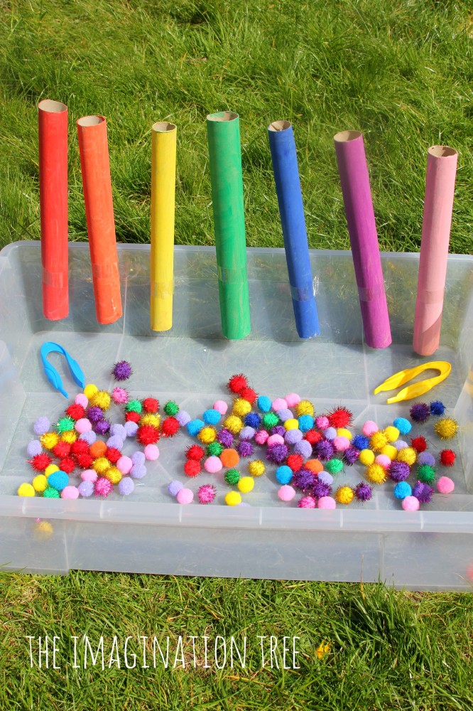 Colour sorting and fine motor activity for preschoolers