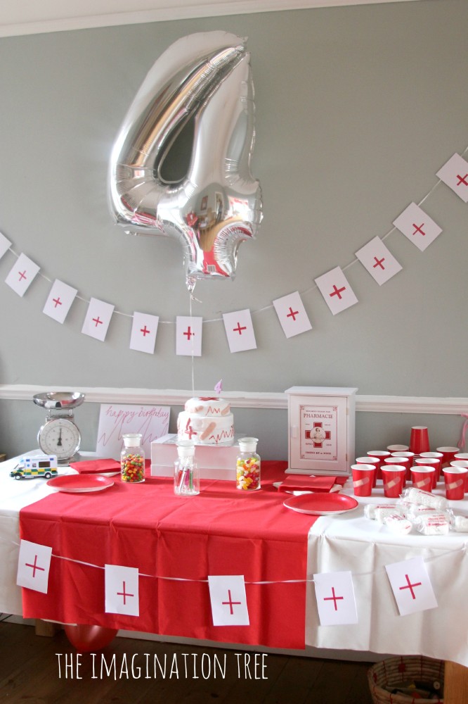 Doctor and nurse party set up