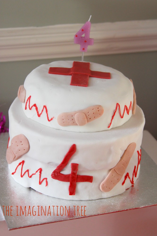 Doctor themed birthday cake