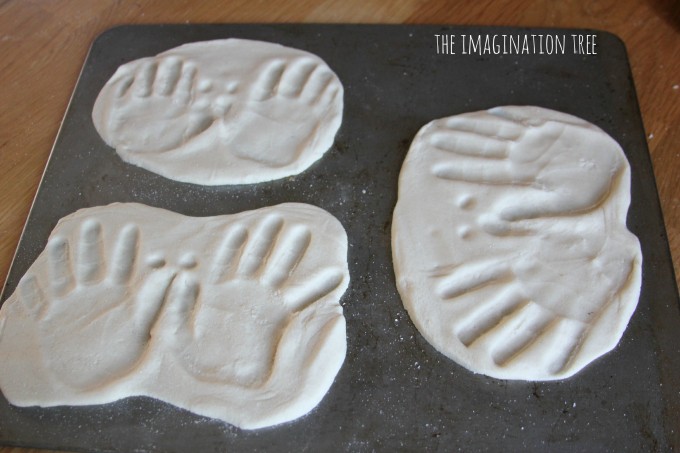How to make butterfly handprints in salt dough