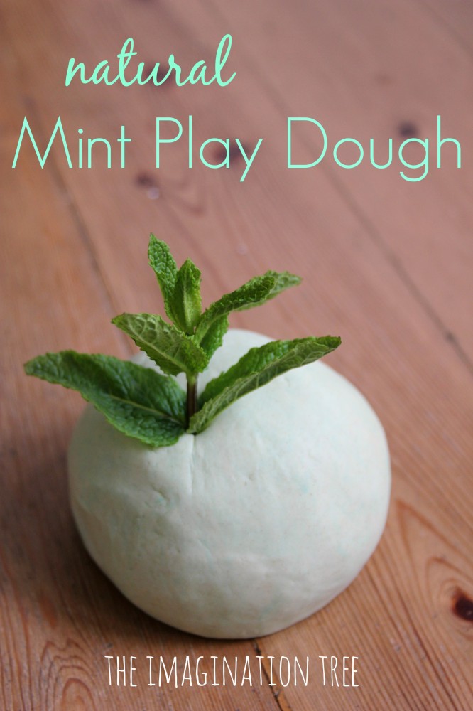 Natural mint play dough recipe