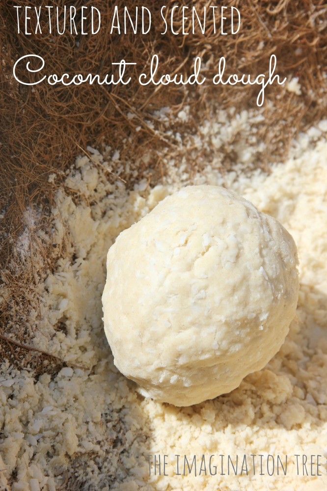 Textured and scented coconut cloud dough recipe