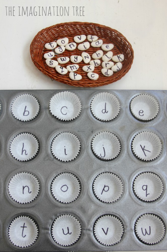Alphabet beans literacy activity