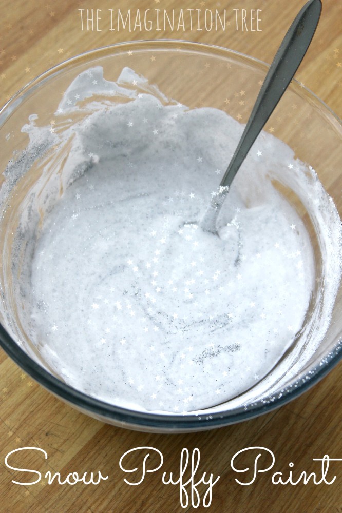 Snow puffy paint recipe
