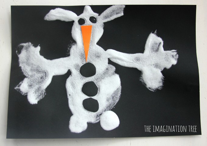 Snow puffy paint snowman