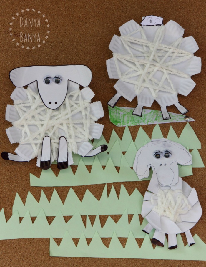 Woolly paper plate sheep