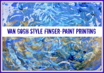 Van Gogh Style Finger-Paint Printing