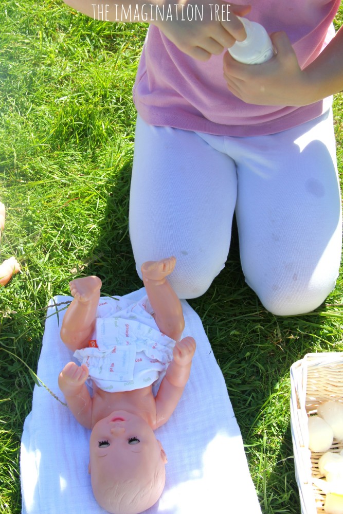 Baby care activity for preschoolers