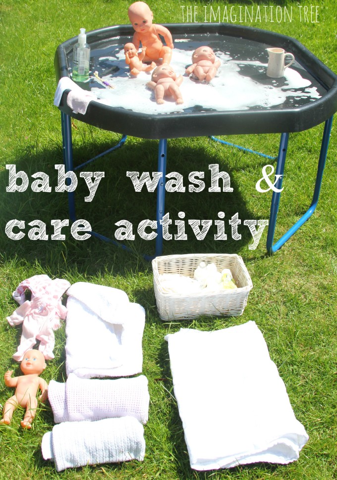 Baby wash and care activity for preschoolers