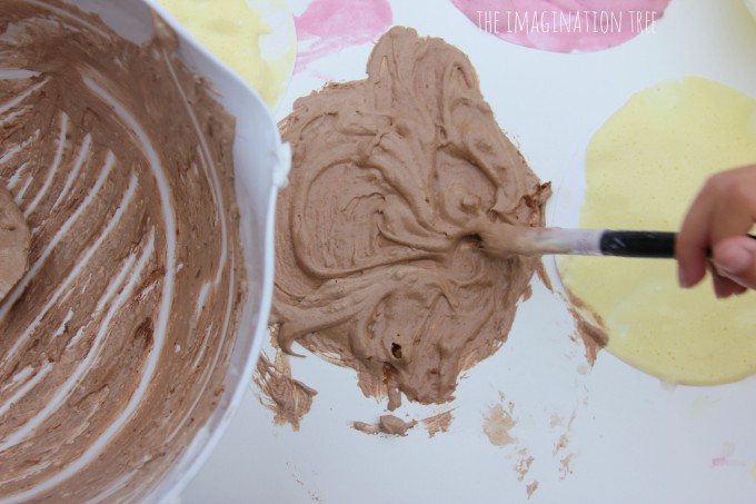 Chocolate puffy paint