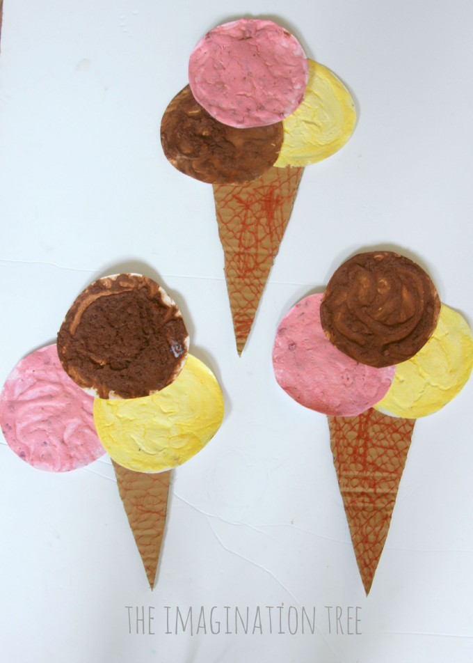 Puffy paint ice cream craft
