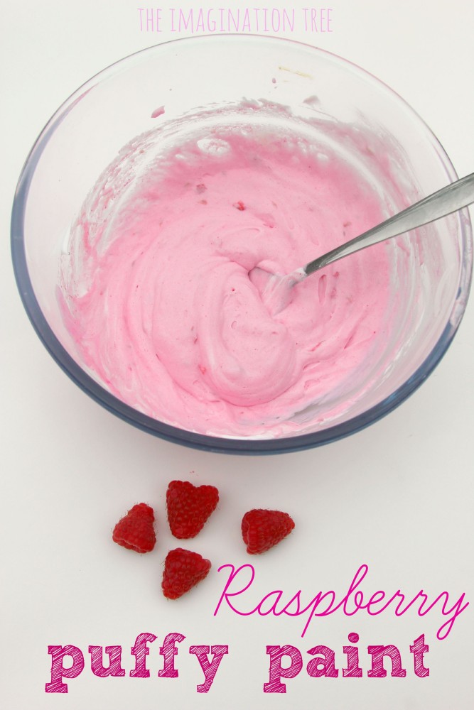 Raspberry puffy paint recipe