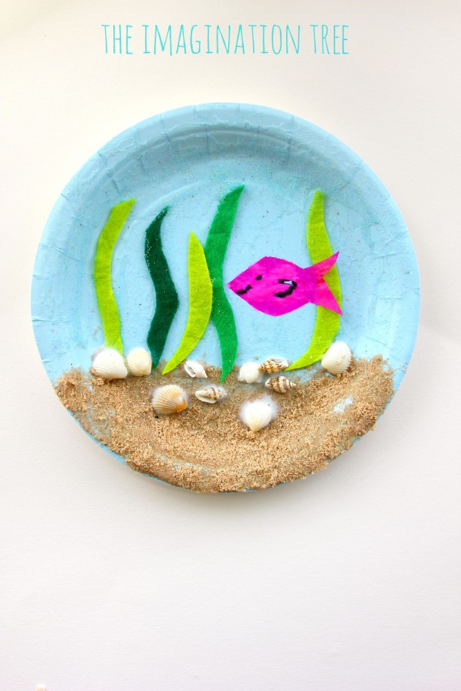 Paper plate under the sea craft