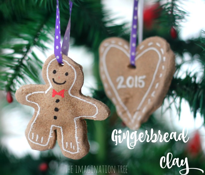Gingerbread clay recipe for making Chrismas tree ornaments
