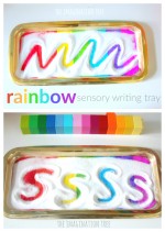 Rainbow Sensory Writing Tray