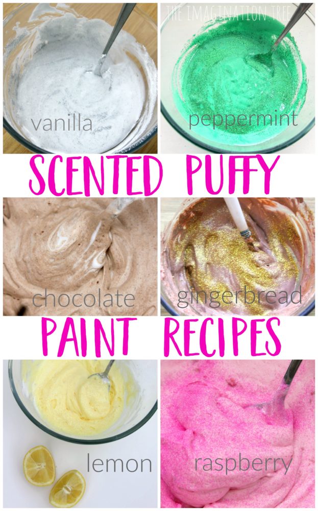 Scented puffy paint recipes for creative art projects!