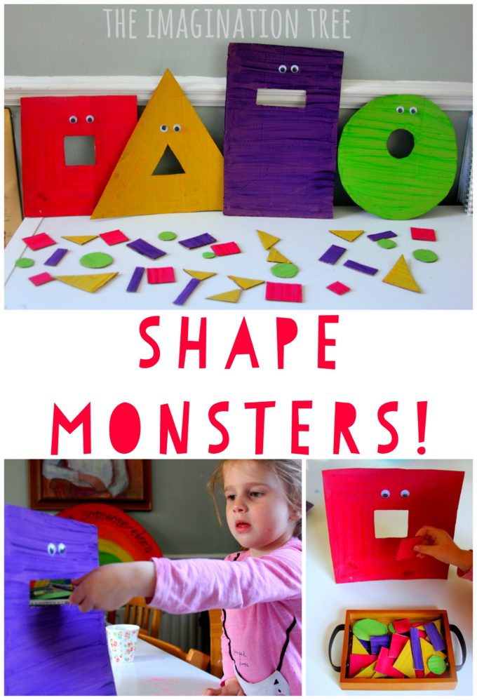 Feed the hungry shape monsters game!