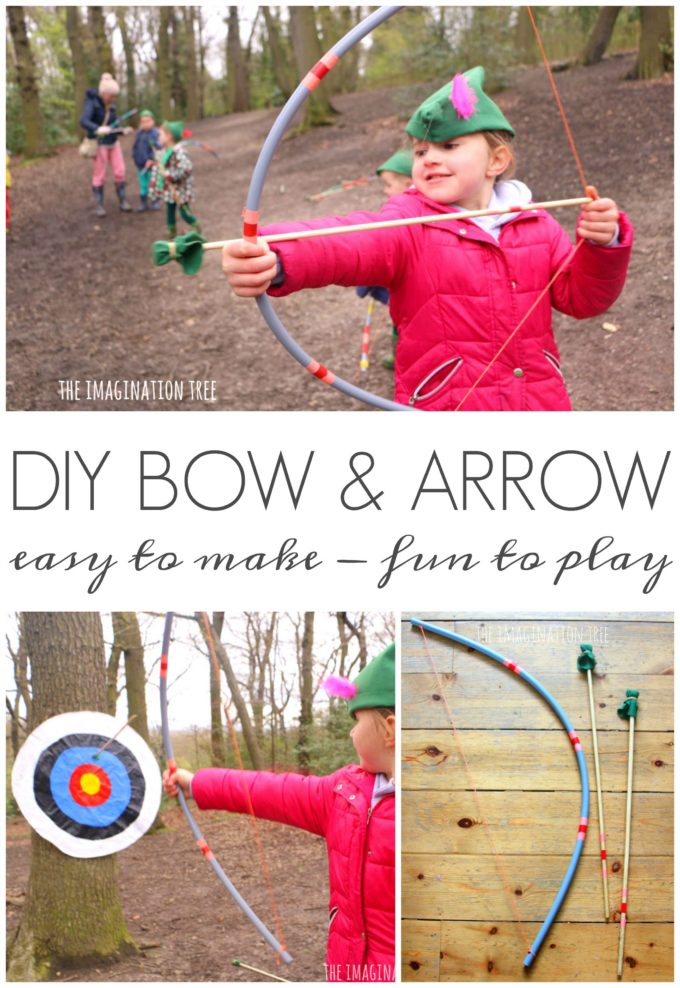 DIY bow and arrow for play and party favors!