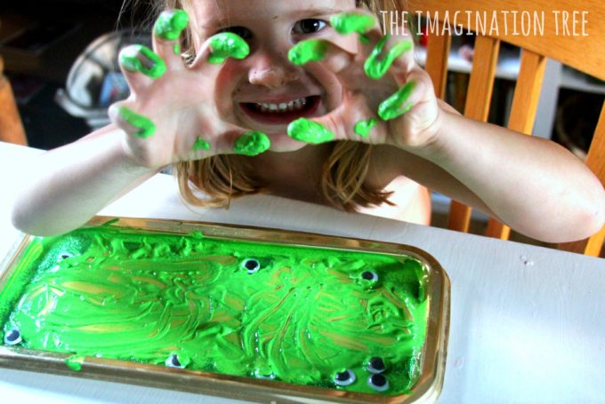 monster-slime-mark-making-sensory-tray