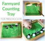 Farmyard Sensory Writing and Counting Tray