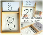 Counting Spiders Sensory Maths Tray