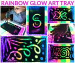 DIY Rainbow Glow Art Tray