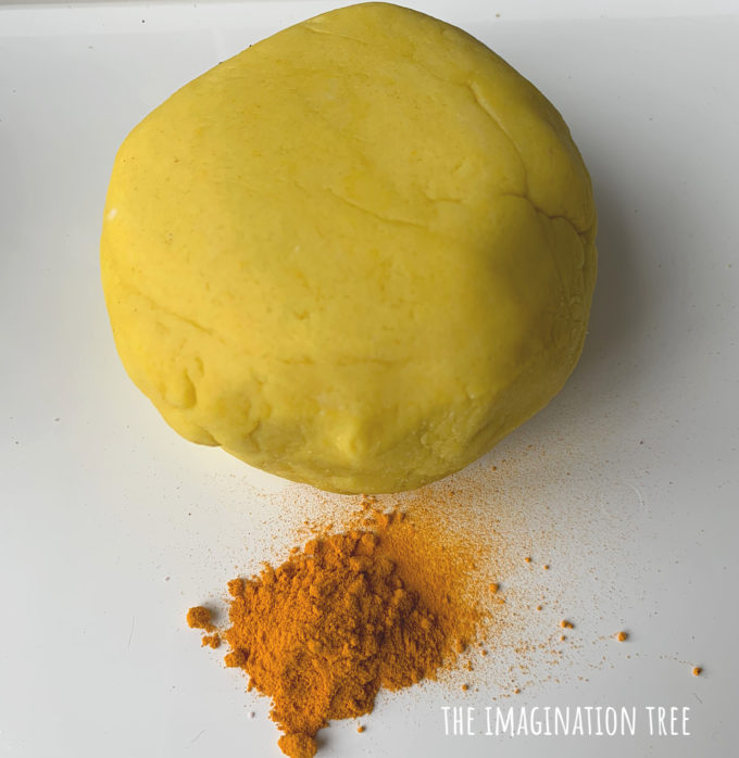 Turmeric Natural Dyes for Play Dough