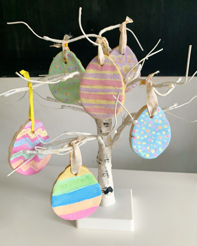 salt dough Easter egg decorations